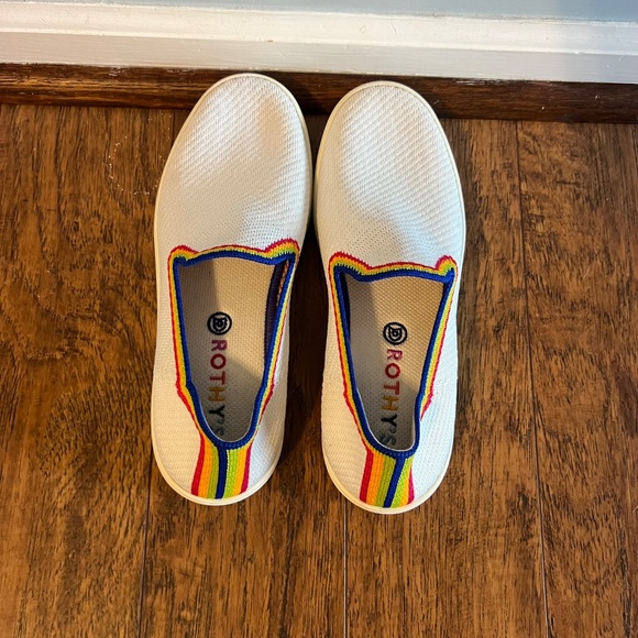 Rothy’s Women’s Rainbow Limited Edition The Slip On Sneakers - Picture 6 of 8